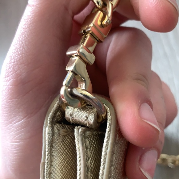 TORY BURCH leather gold clutch - Picture 9 of 11